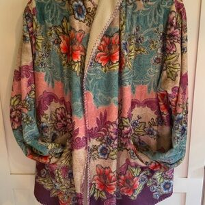 Johnny Was Biya Sherpa Hooded Jacket